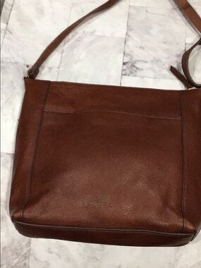 fossil cognac crossbody bag - as is